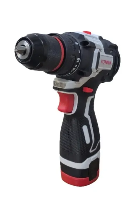 دریل شارژی 168 ولت براشلس رونیوا مدل RV-6816 با یکسال گارانتی و کیف BMC سه نظام فلزی